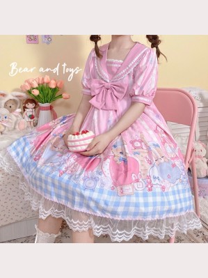 Good Night Bunny Sweet Lolita Dress OP (UN59)